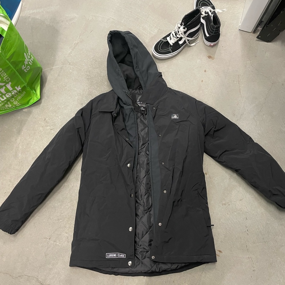 Black Button Down Snow Jacket - image 1